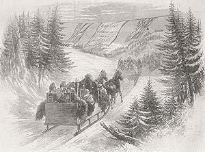 The Reinforcements for Canada passing through New Brunswick : A Portion of the 63rd regiment cros...