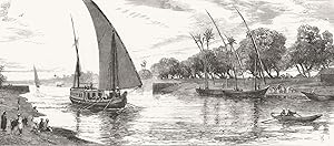 The Crisis in Egypt- The Atfeh canal, which connects Alexandria with the Nile