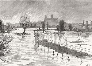 Lincoln, from Bracebridge - The floods at Lincoln