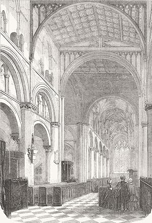 Interior of the Cathedral of Christ Church, Oxford, restored