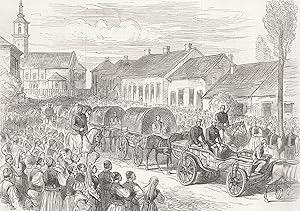 The War : English Surgeons going to the fight outside Alexinatz