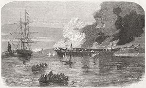 Burning of the "Eastern Monarch"