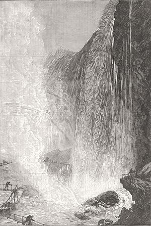 "Picturesque America:" Cave of the winds, Niagara falls