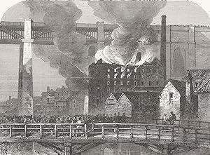 Fire at the High-Level Bridge, Newcastle-on-Tyne