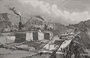 The works at Eastham, on the Mersey estuary - Manchester Ship Canal