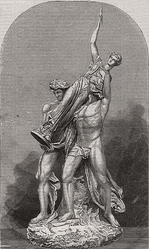 Prize sculpture by Mr. Adams - "Orestes and Pylades carrying away the statue of Diana from Tauric...