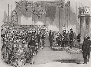 Presentation of the address to Her Majesty, at the town hall, Liverpool