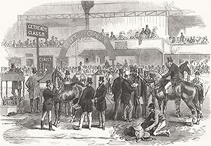 The Horse show at the Agricultural Hall, Islington: Awarding the prizes