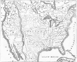 Map of North America, showing the relative positions of Texas and Oregon with the United States