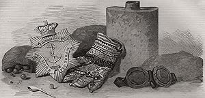 Shotbag; common clay pipe; seal; star of Marine's Shako; Mitten; tin can; snow goggles - Relics o...