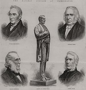 George Stephenson; Edward Pease; Francis Mewburn; statue of Joseph Pease; Joseph Pease - The Rail...