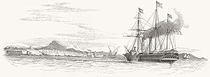 The mail packet from Alexandria, off Marseilles - The Indian mail on board - The Overland Indian ...