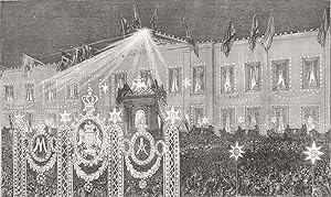 Seller image for Royal Marriage Festivities at Moscow: Ball and illumination at the Governor's Palace for sale by Antiqua Print Gallery