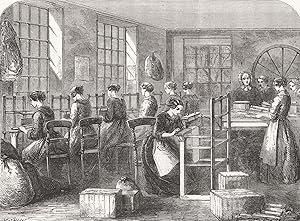 Manufacture of Lint for the army in the Crimea