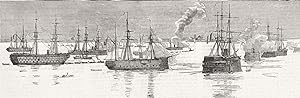 Tunis - The final bombardment of Sfax by the French fleet, July 15, the day previous to its capture