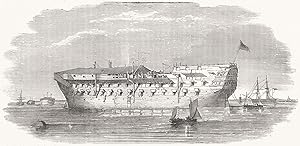 "The Devonshire" Prison-ship, at Sheerness - Russian prisoners at Sheerness