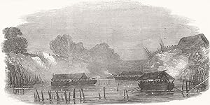 The Burmese War - European Troops despatched from Rangoon to the Pagoda Garrison, at Pegu