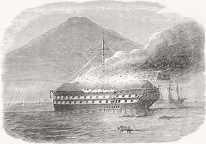 Fire on board the ship "Fort William," at Hong-Kong