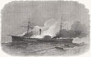 Burning of the United States' Mail-steamer Roanoke, off St. George's, Bermuda, on the 9th of October