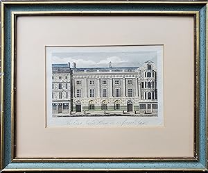The East India House in its former State: a hand-coloured architectural engraving