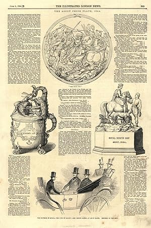 "The Gold Cup" - Royal Hunts Cup Ascot, 1844 - The Emperor of Russia, The King of Saxony, and Pri...
