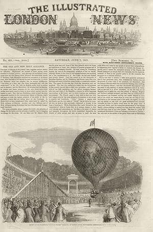 Ascent of Mr. Hampton's "Egin-Go-Bragh" Balloon, at Batty's Royal Hippodrome, Kensington