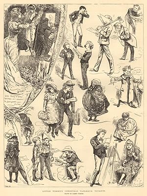 Little Tommy's Christmas tableaux vivants. Drawn by Harry Furniss
