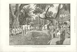 The Emin Pasha Relief Expedition - Mr. Stanley and his comrades at Mombasa: native school childre...