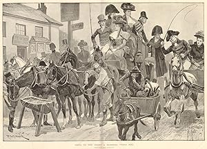 Going to the Derby a hundred years ago. Drawn by R. Caton Woodville