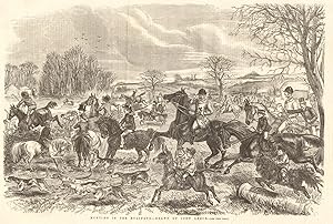Hunting in the holidays - drawn by John Leech