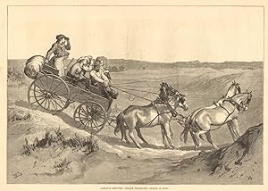 American sketches - prairie traveling: Indians in sight