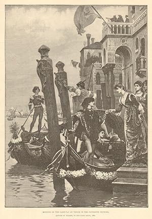 Seller image for Morning of the carnival at Venice in the fifteenth century. Picture by Wgrez, in the Paris Salon, 1889 for sale by Antiqua Print Gallery