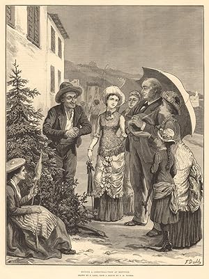 Buying a Christmas tree at Mentone. Drawn by F. Dadd, from a sketch by T.H. Thomas