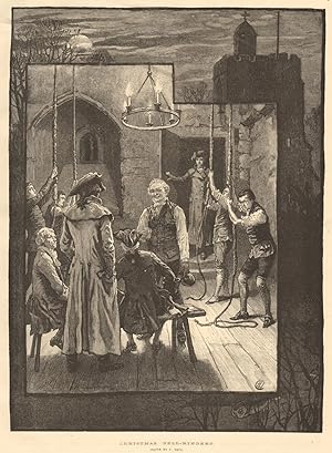 Christmas bell-ringers. Drawn by F. Dadd