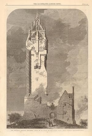 The National Wallace monument, about to be Built on the Abbey Craig, near Stirling