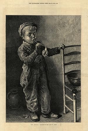 "Boy blowing bubbles", by the late W.Hunt