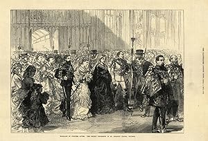 Marriage of Princess Louise: the bridal procession in St. George's Chapel, Windsor