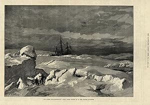 The North Pole expedition: H.M.S. Alert frozen in the her winter quarters