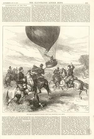 The War: M. Issandier's balloon from Paris descending near Dreux