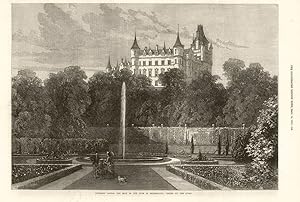 Dunrobin Castle, the seat of the Duke of Sutherland, visited by the Queen