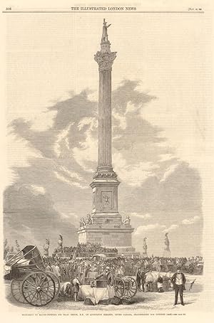 Monument to Major-General Sir Isaac Brock, K.B., on Queenston Heights, Upper Canada, Inaugurated ...