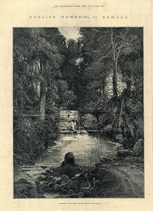 Cascade in the park, at the end of the lake - English homes - No. VI. Bowood