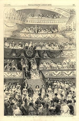 Visit of the Emperor and Empress of the French to Boulogne - grand ball in the theatre