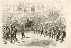 The Revolution in Spain: General Prim reviewing the Troops at Madrid