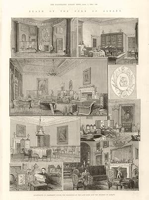 Apartments in Claremont House, the residence of the late Duke and the Duchess of Albany. The entr...