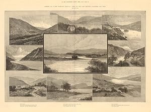 Glen Ogle. The pass of Brander and River Awe. Dalmally and Ben Cruachan Range / Loch Earn and ent...