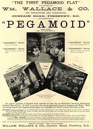 The first Pegamoid flat, furnished by Wm. Wallace & Co, Curtain Road, Finsbury EC