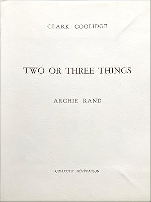 Two or Three Things