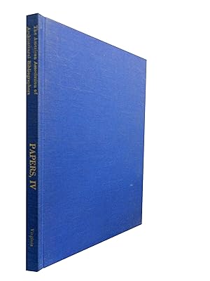 The American Association of Architectural Bibliographers Papers Volume IV 1967