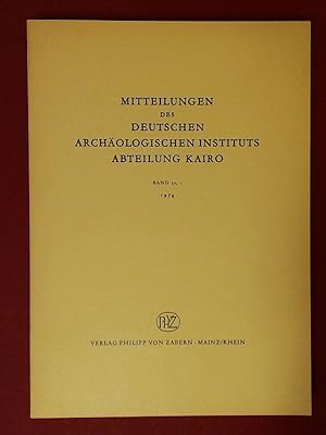 Mitteilungen des Deutschen Archäologischen Instituts Abteilung Kairo Band 30,1.